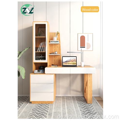 Multifunktionaler Aufbewahrungs-Schreibtisch Holz Home Office Holz-Schreibtisch